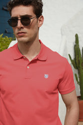 Polo T-Shirt / Koyu Pembe