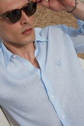 Keten Gömlek / Açık Mavi